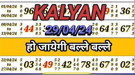 kalyan 7 matka|Kalyan Jodi Chart, Aaj Ki Kalyan Jodi .